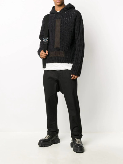 Rick Owens hooded chunky knit jumper outlook