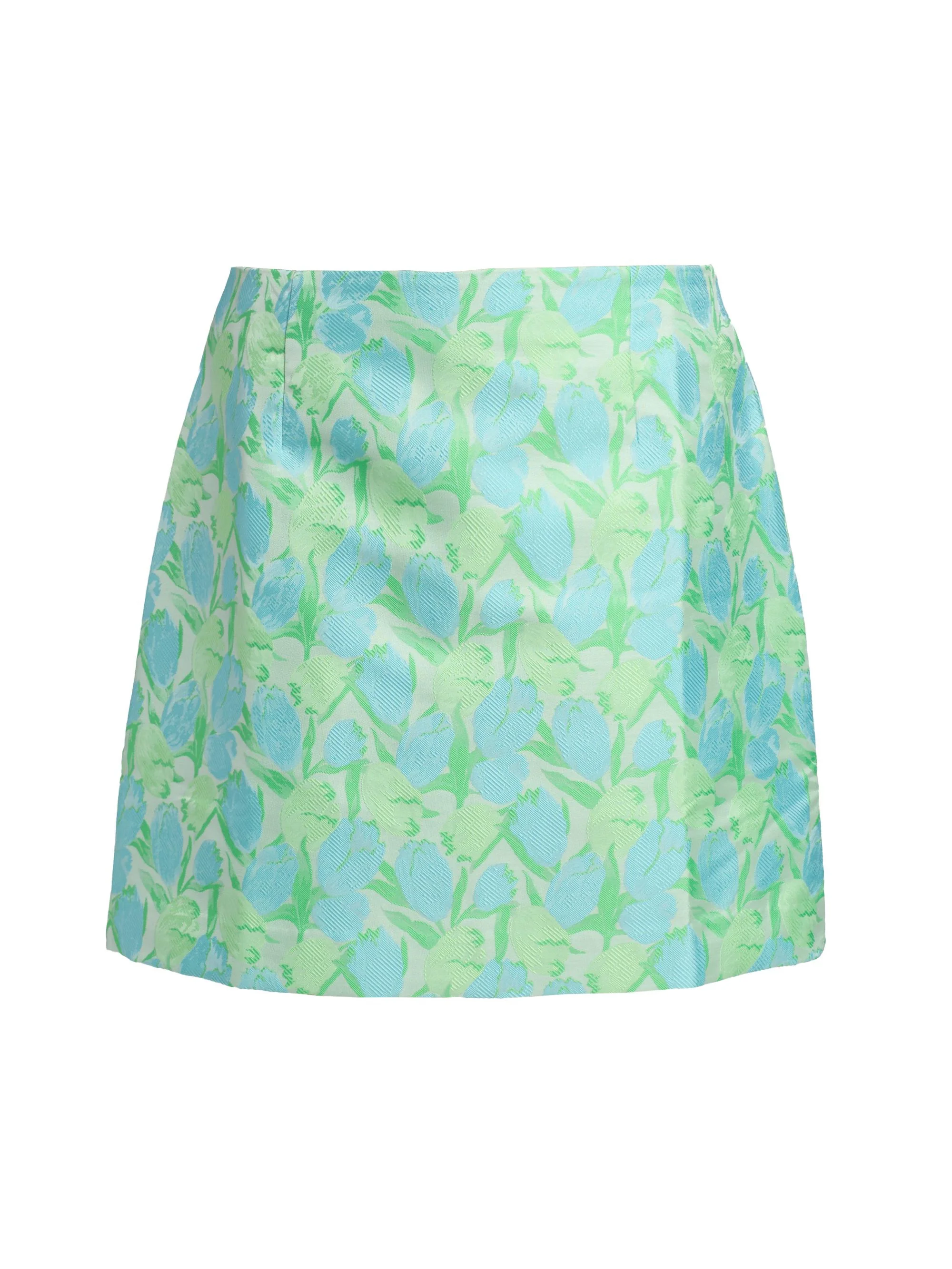 Women's Kels Floral Jacquard Miniskirt - Capri Blue - 1