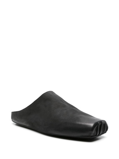 UMA WANG square-toe leather slippers outlook