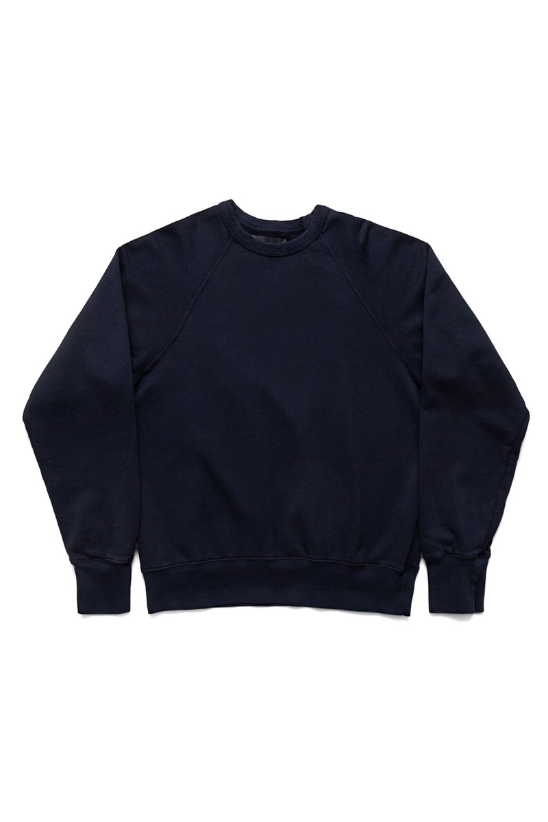 French Terry Binded Neck Raglan - Navy 1