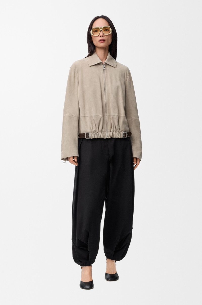 Loewe Belted jacket in suede goatskin outlook