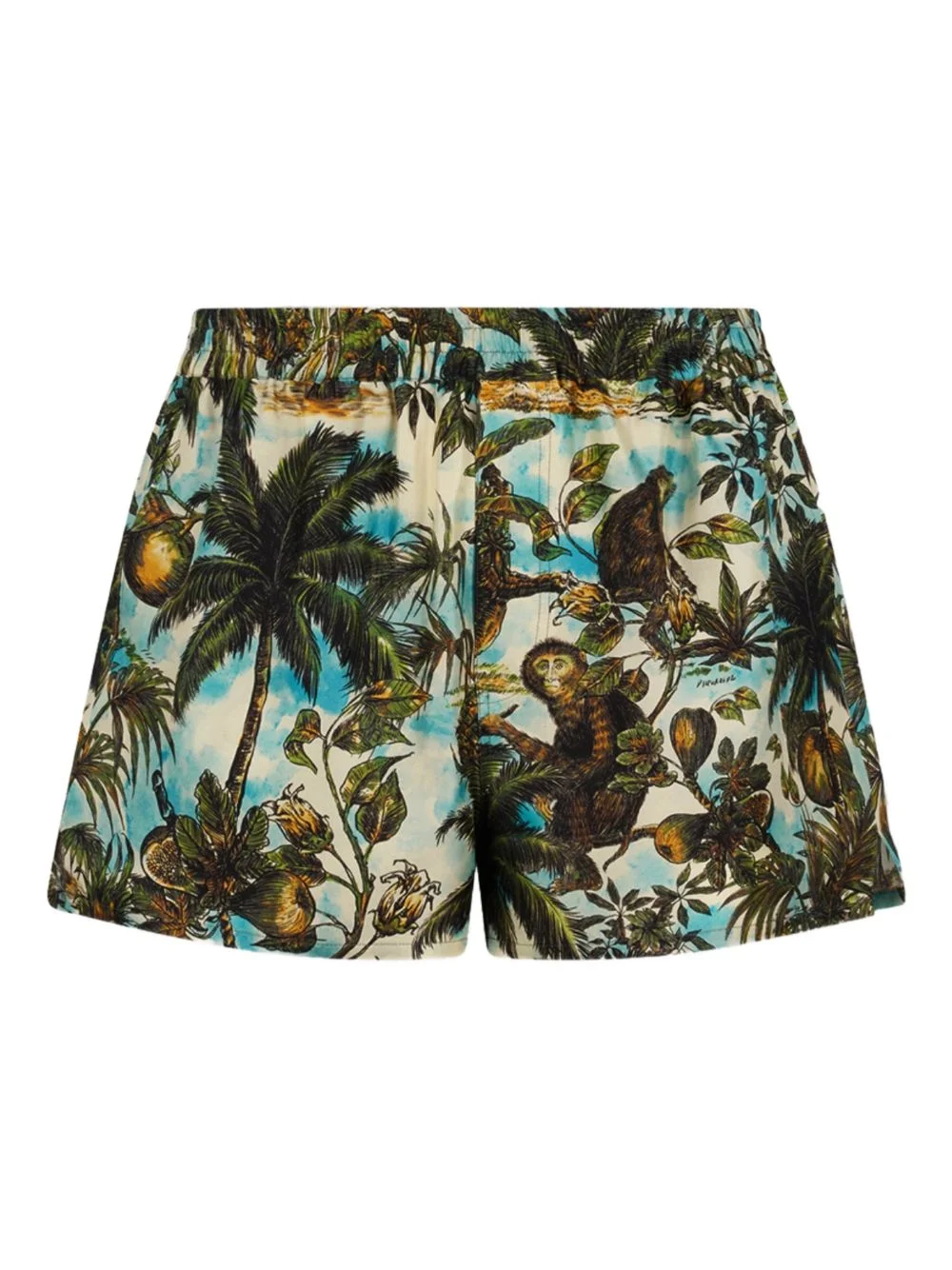 monkey-print shorts - 1