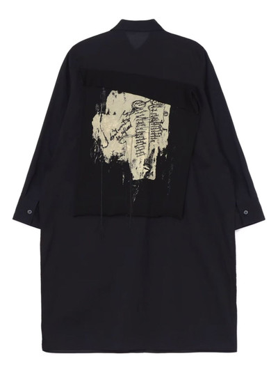 Yohji Yamamoto layered-design cotton shirt outlook