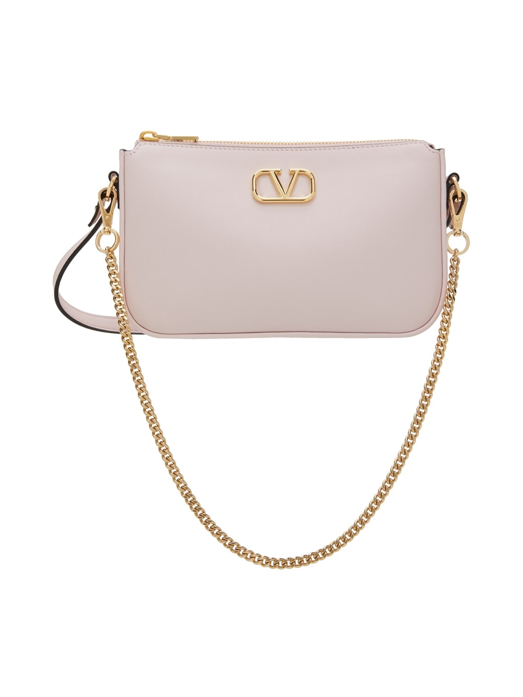 Pink Mini VLogo Signature calfskin Crossbody Bag - 1