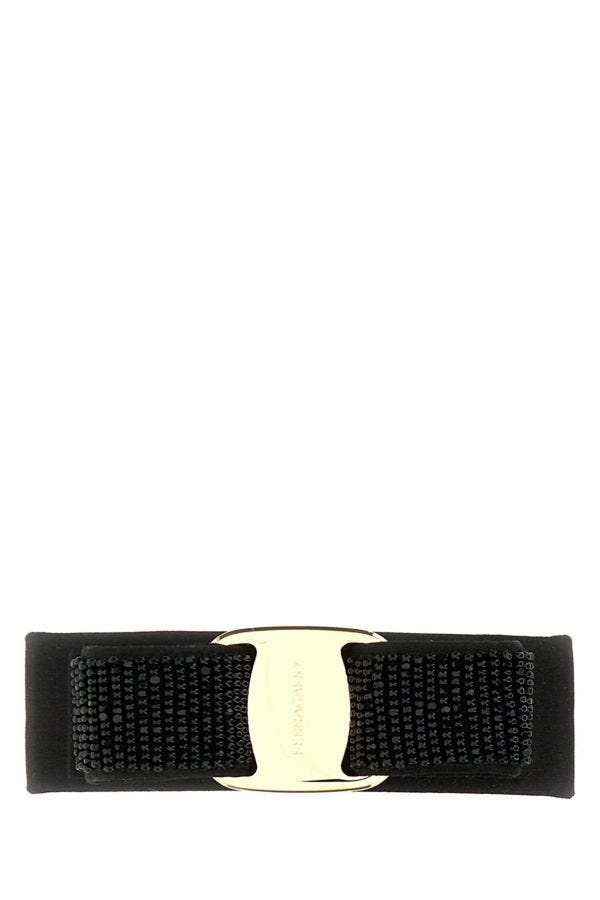 ヘアアクセサリー Salvatore Ferragamo Black fabric hair clip Ferragamo Black Fabric Hair Clip | italist