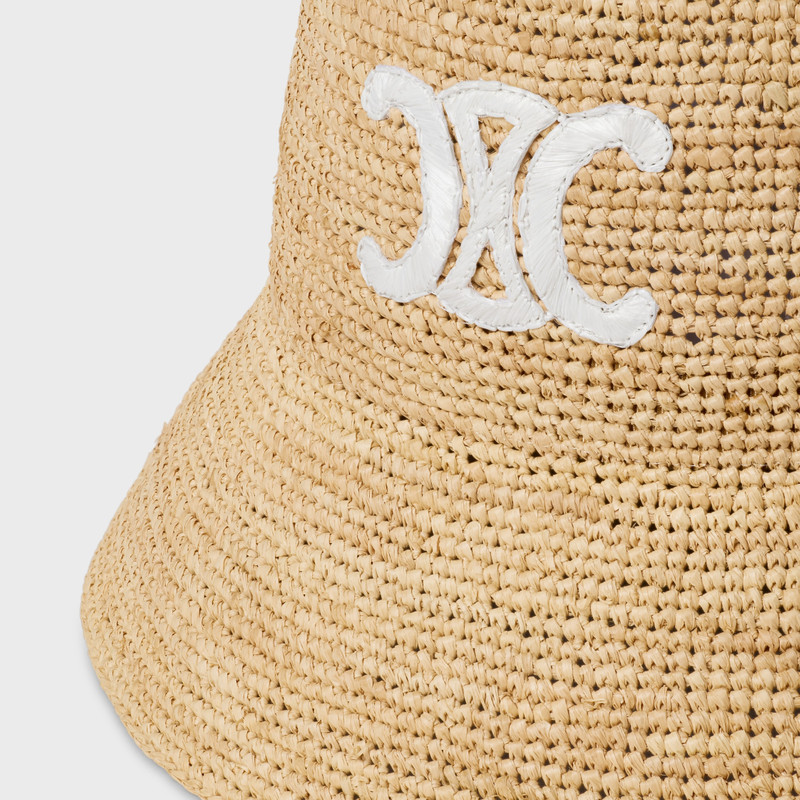 triomphe bucket hat IN raffia 3