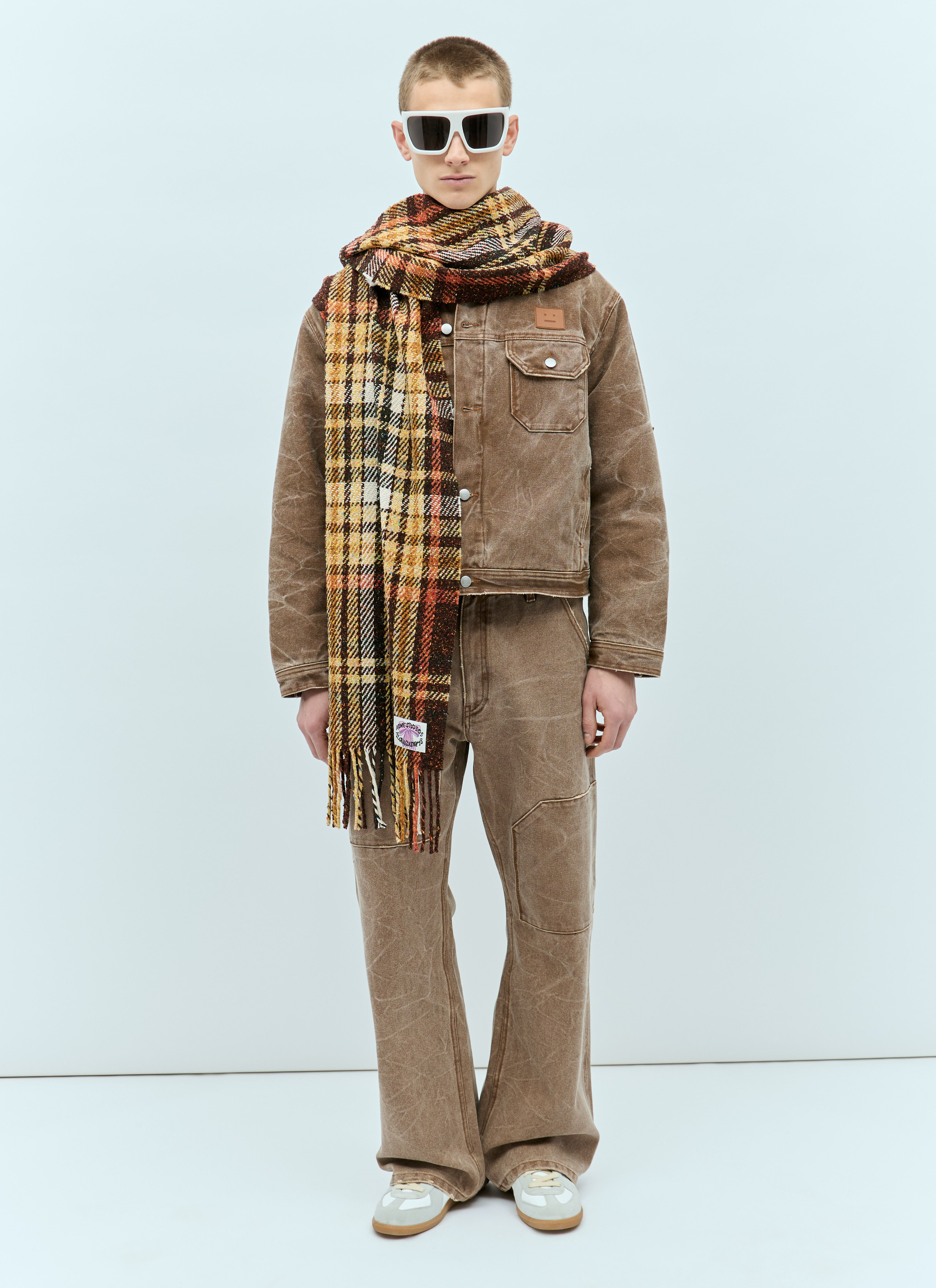 Plaid Fringe Scarf - 4