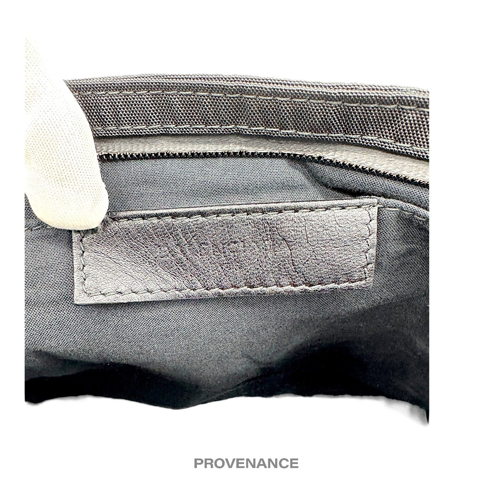 Balenciaga Campaign Logo Zip Clutch Bag - Black - 6