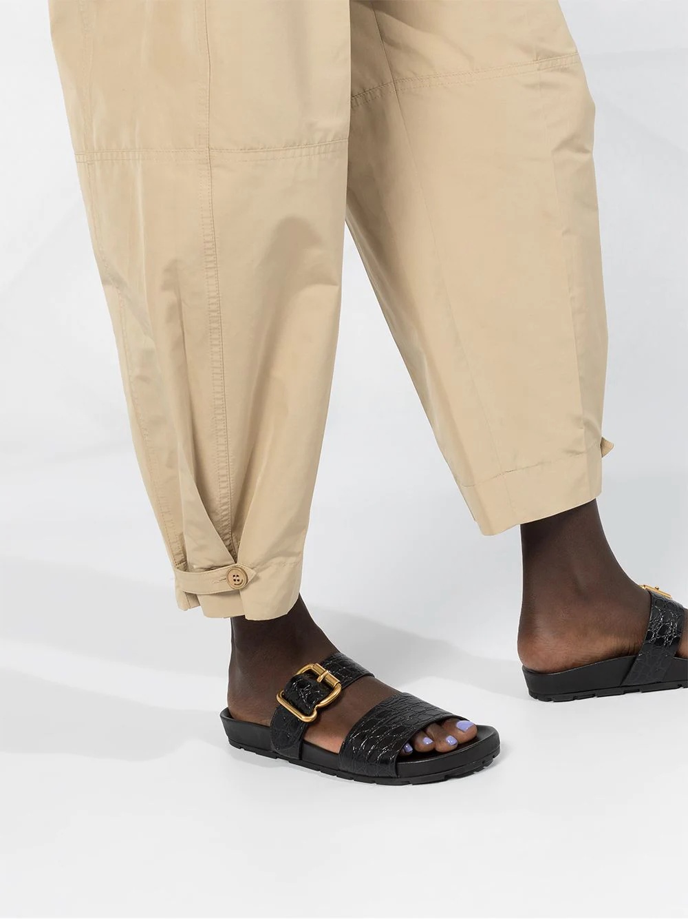 high-waisted cropped trousers - 3