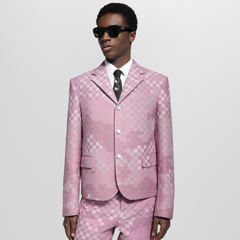 Made To Order Cropped Damoflage Tweed Jacket 2