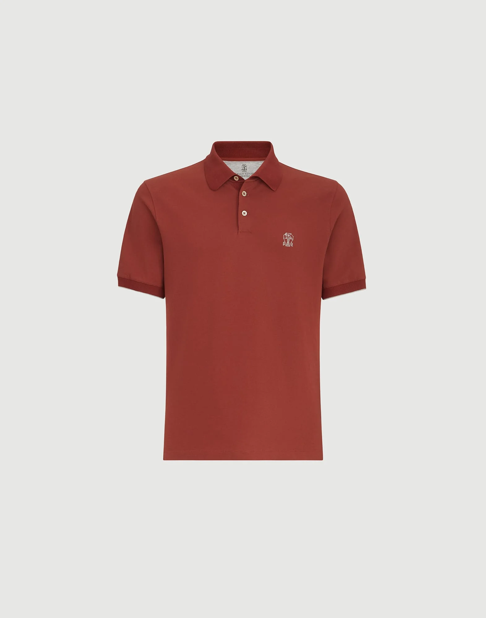 Cotton piqué polo shirt with logo - 1