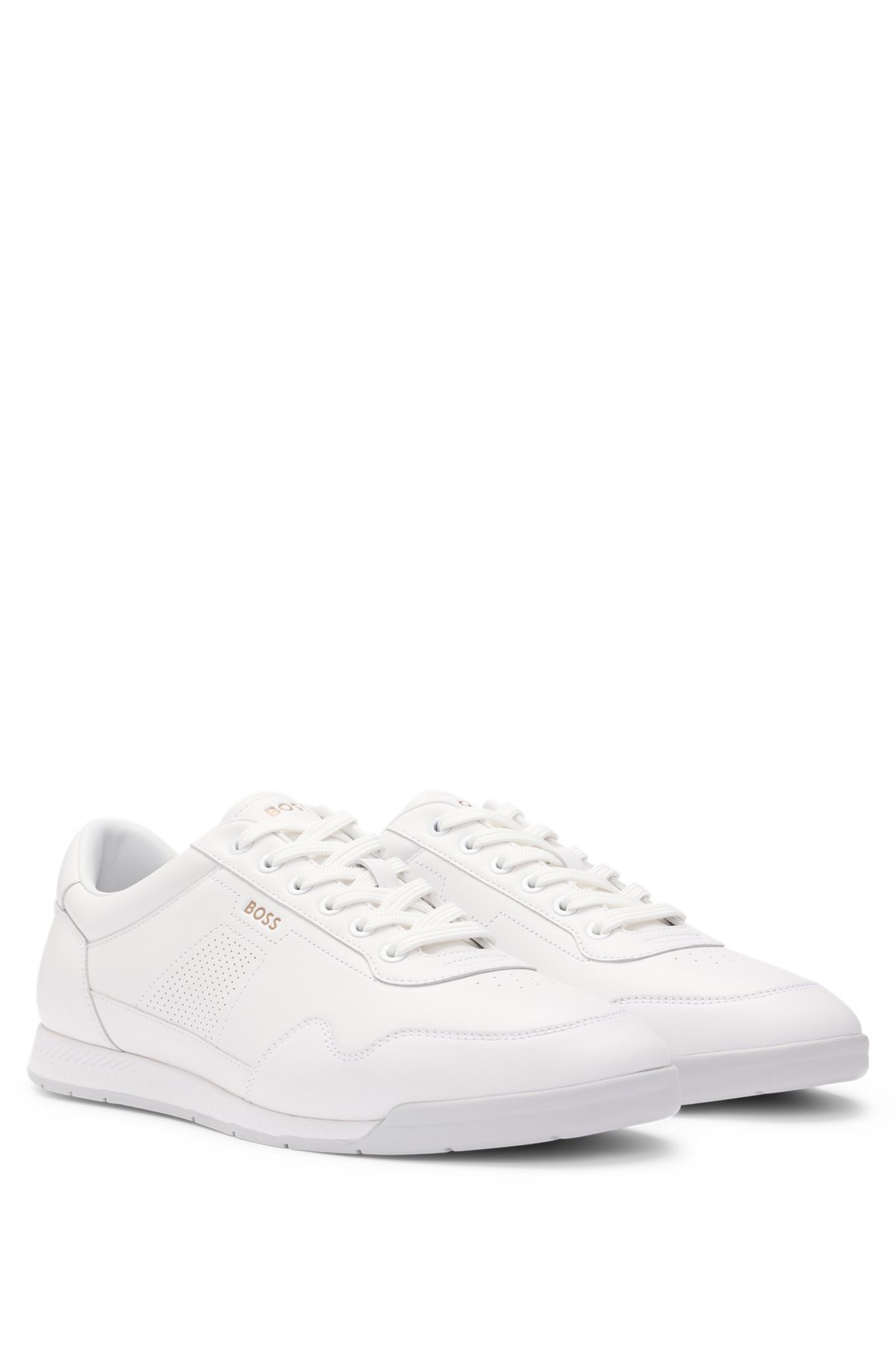 NAPPA-LEATHER TRAINERS WITH PERFORATED DETAILS - 2