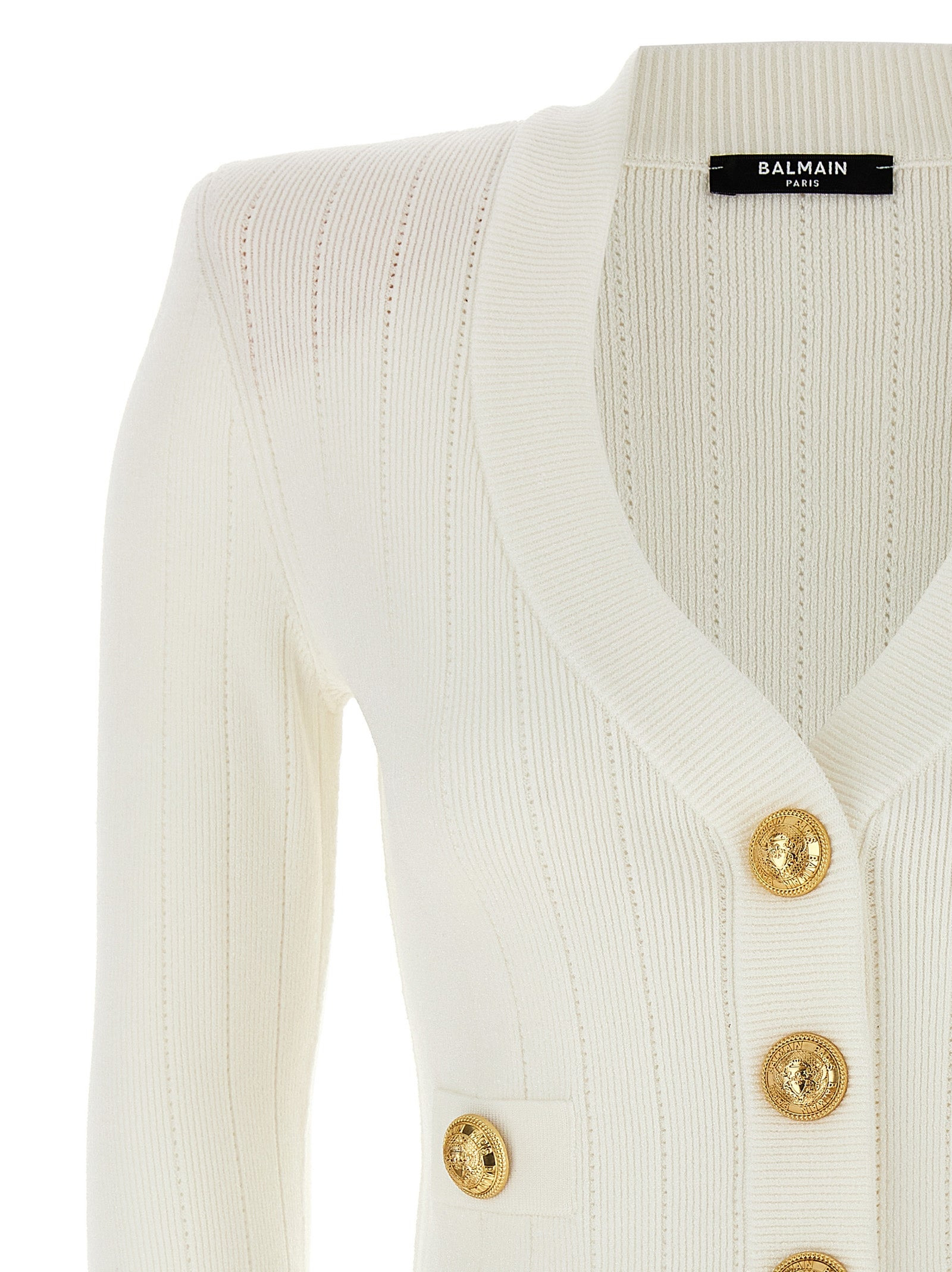 Balmain Women Logo Buttons Cardigan - 3