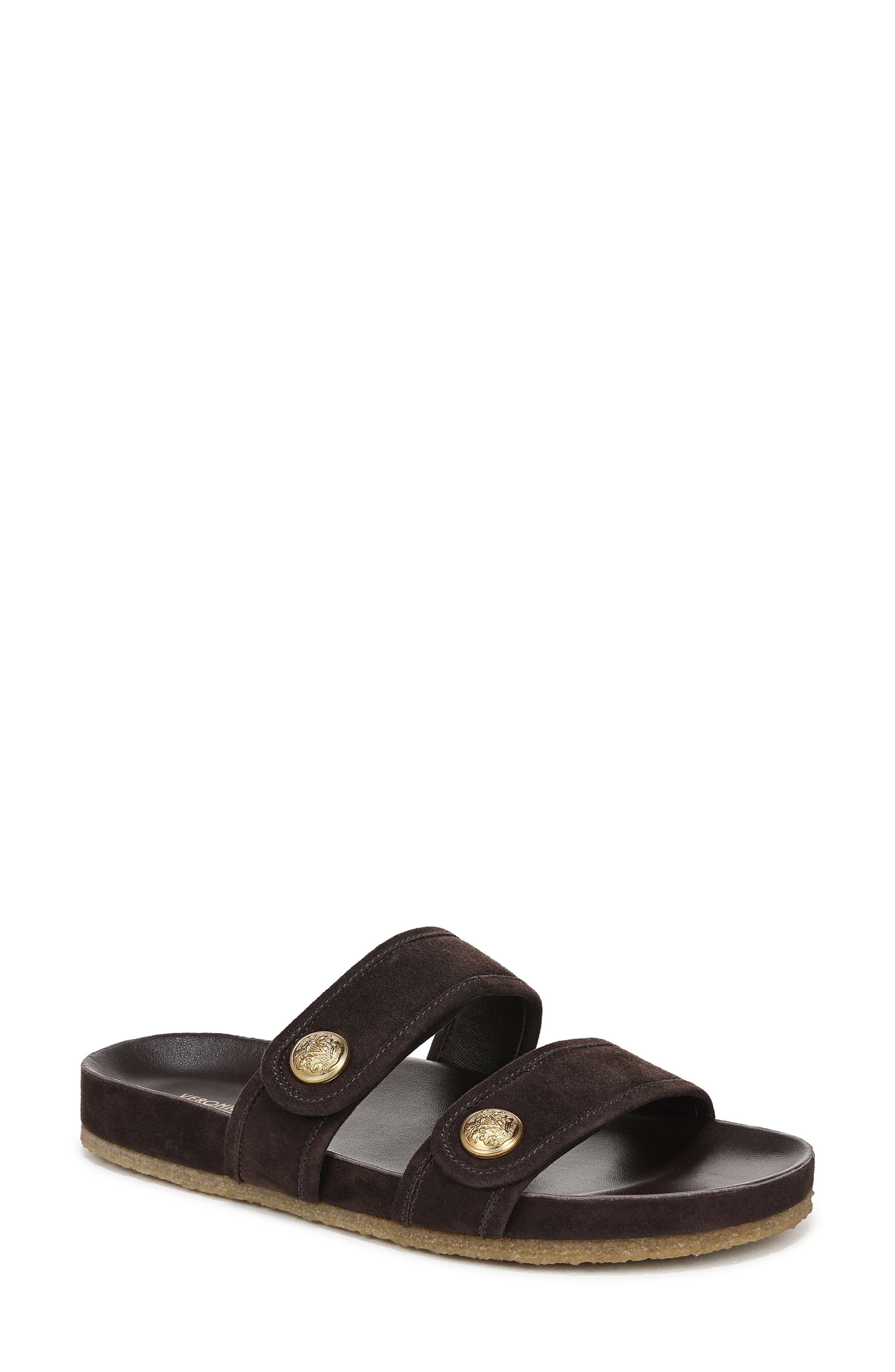 Veronica Beard Percey Slide Sandal in Espresso at Nordstrom - 1