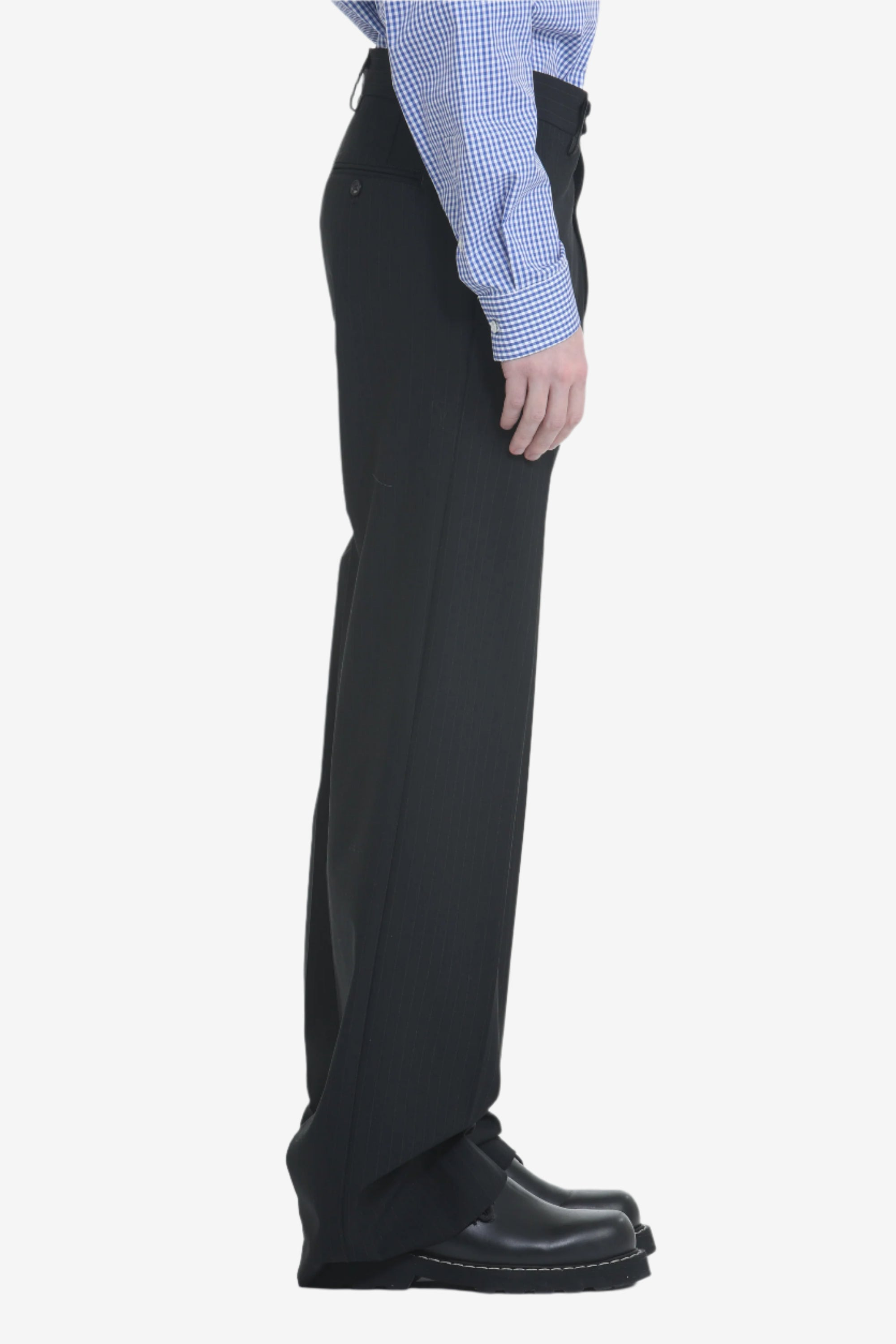 STRAIGHT FIT PINSTRIPED TROUSERS - 4