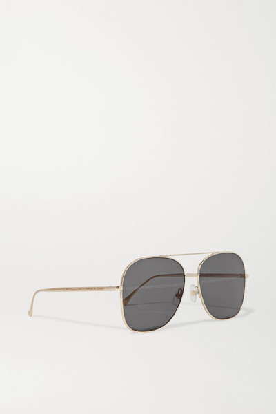 FENDI Aviator-style gold-tone sunglasses outlook