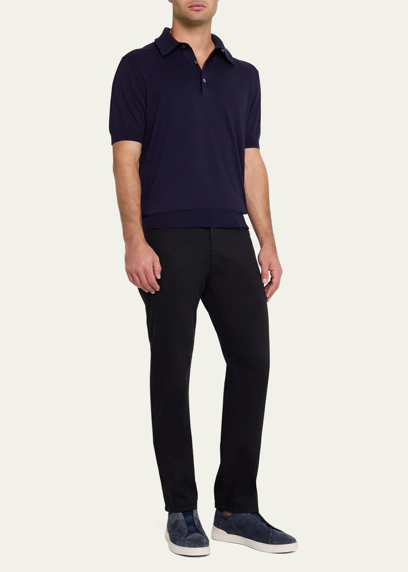 ZEGNA Men's Premium Cotton Short-Sleeve Knit Polo outlook