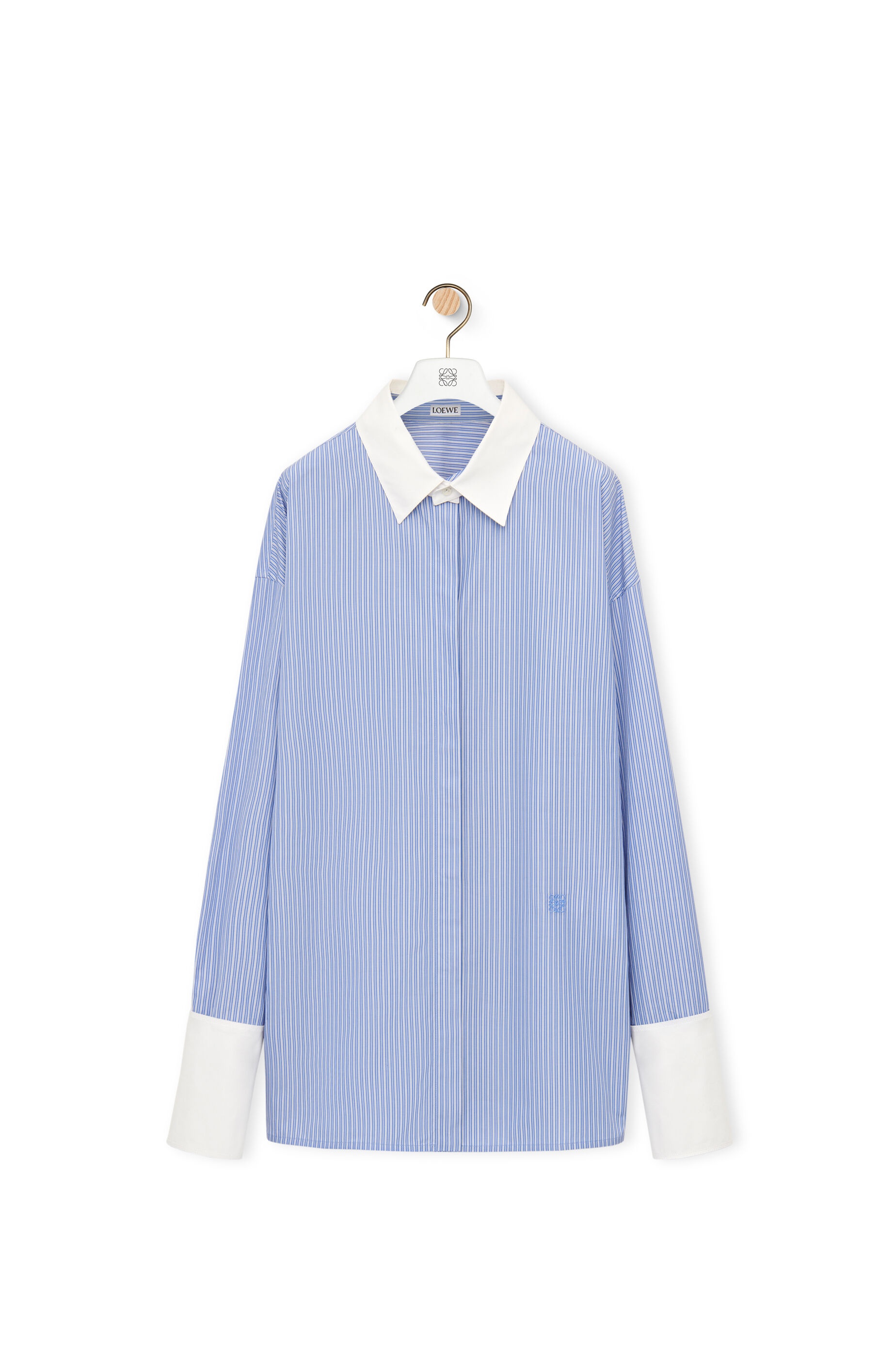 Stripe deconstructed shirt in cotton - 1