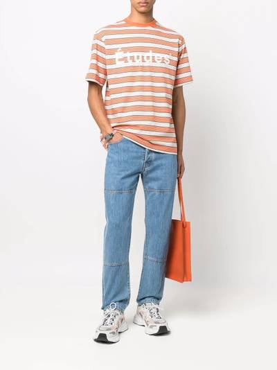 Étude logo-print striped T-shirt outlook