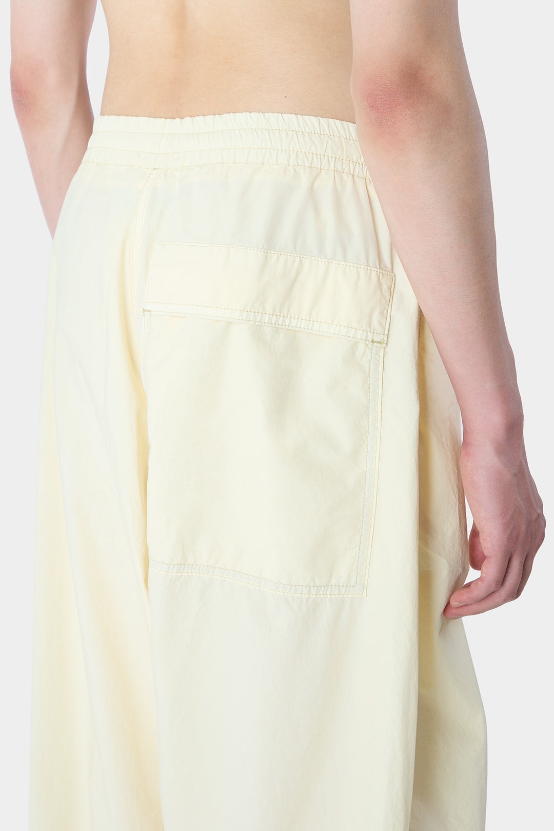 ELASTIC PANTS WITH DARTS / cream - 3