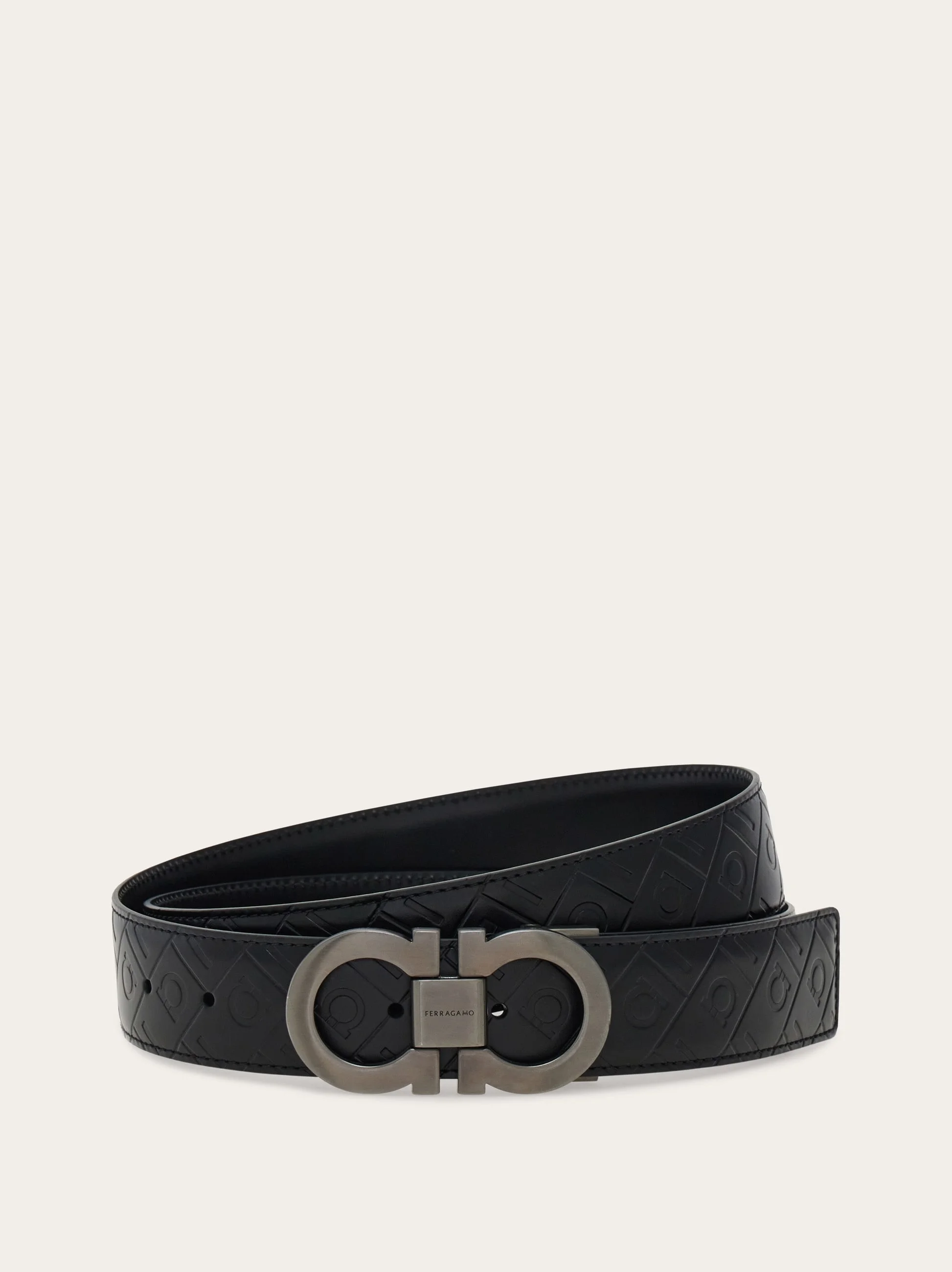 Reversible and adjustable Gancini belt - 1