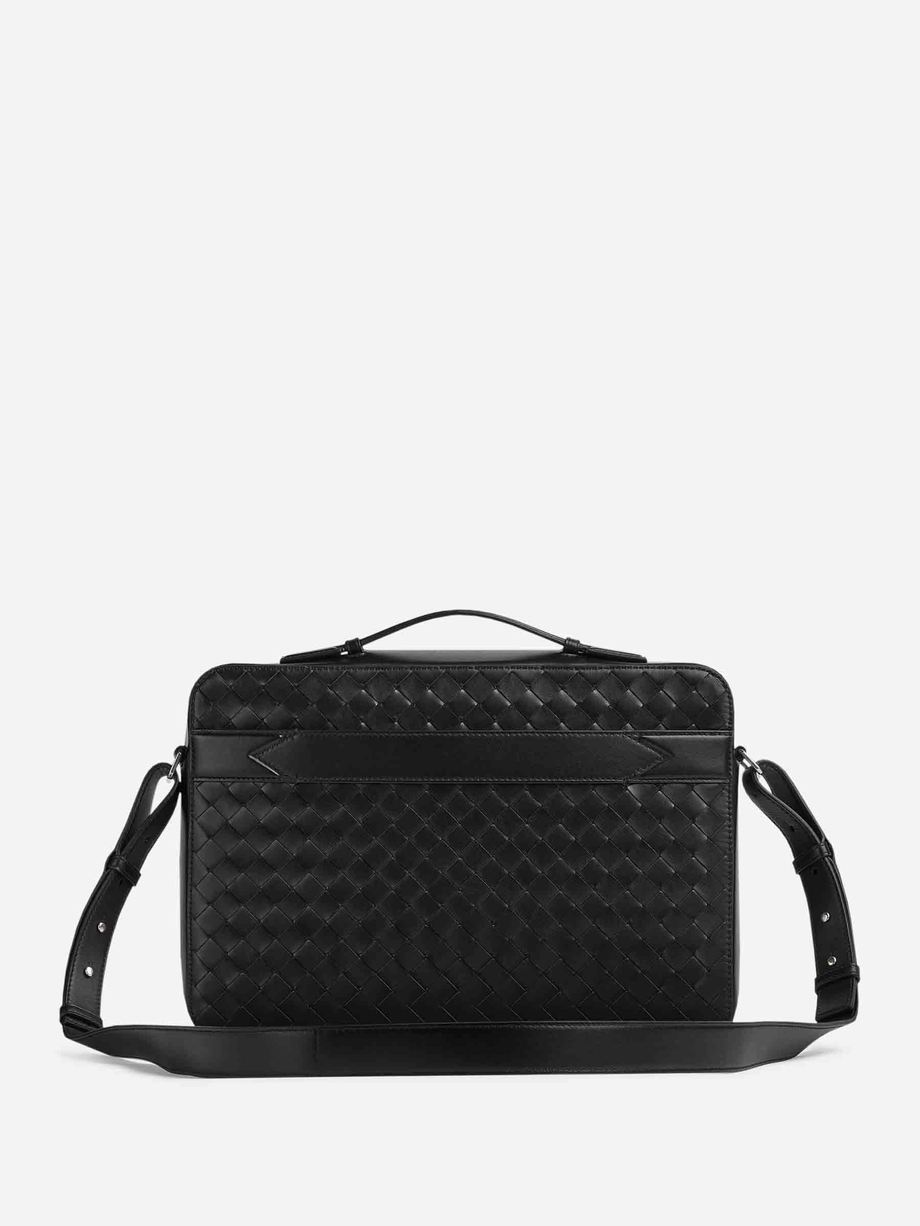 INTRECCIATO LEATHER BRIEFCASE - 4