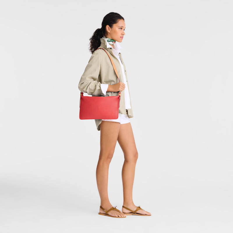 Longchamp Smoothie M Crossbody bag Tomato - Leather outlook