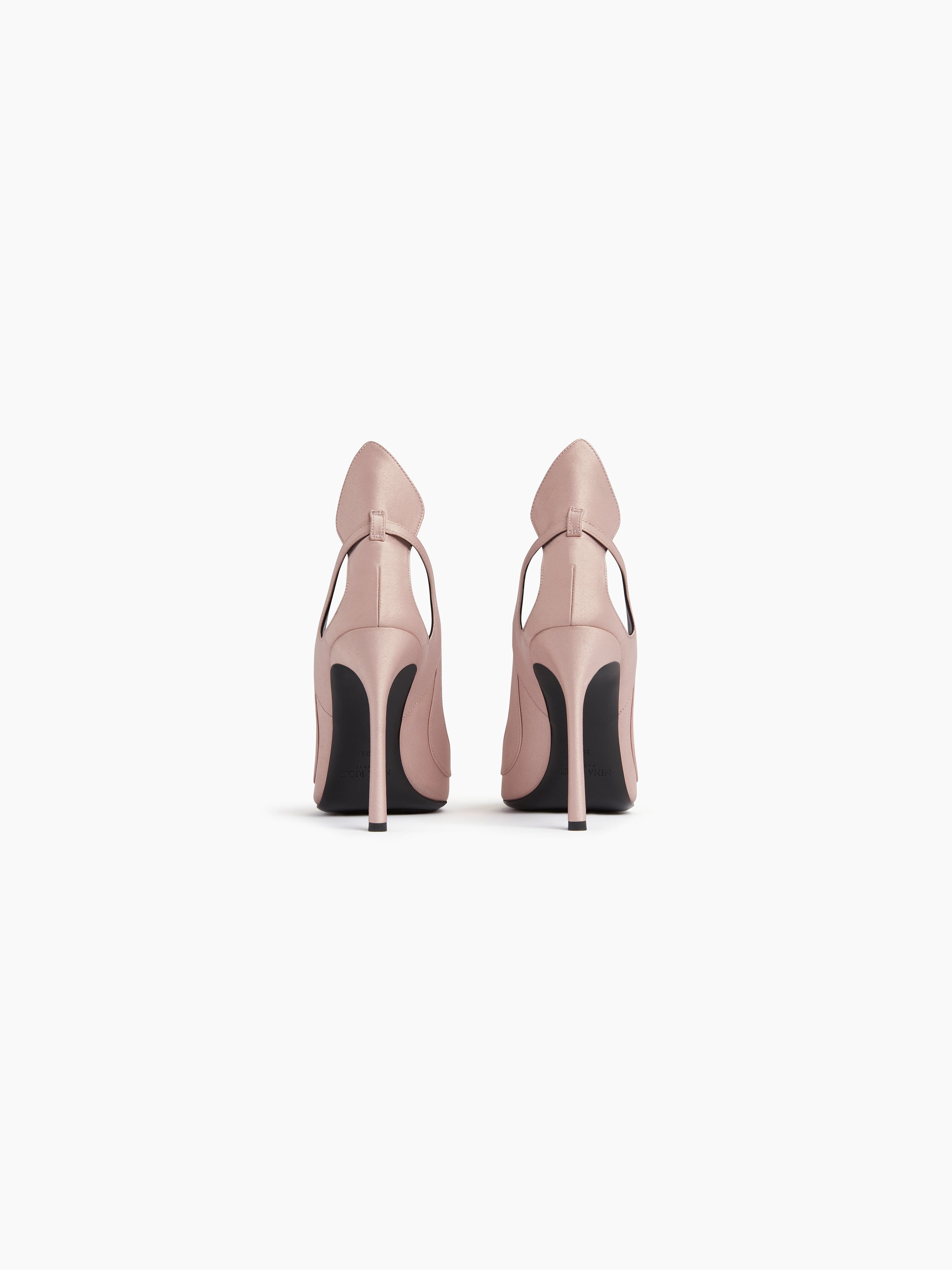 SATIN PUMPS WITH BOW DETAIL - 4