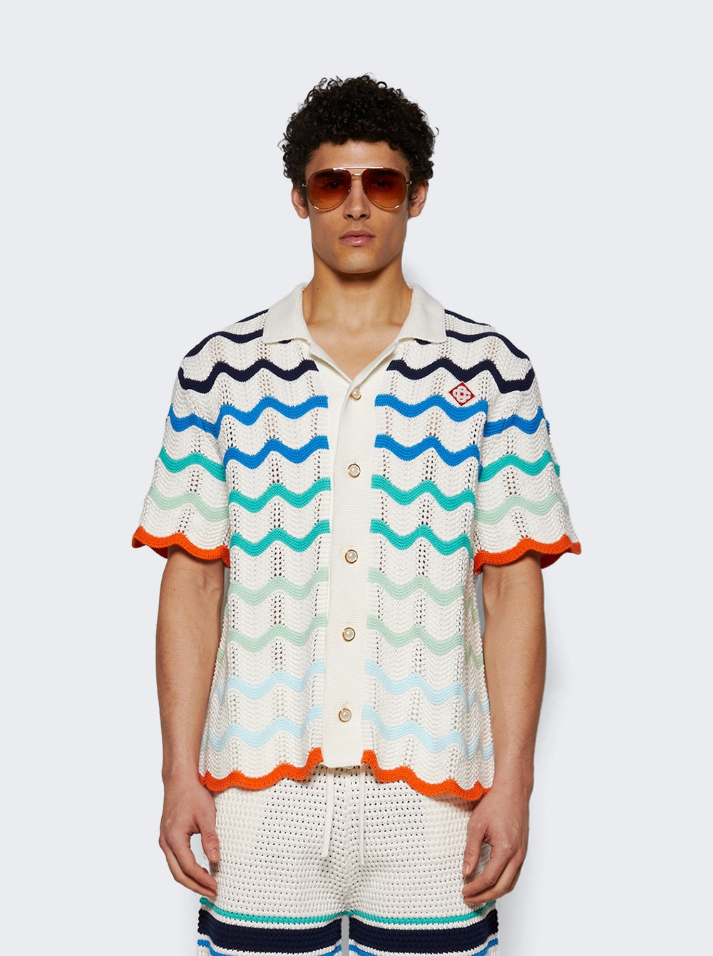 Gradient Wave Texture Shirt Multicolor - 2