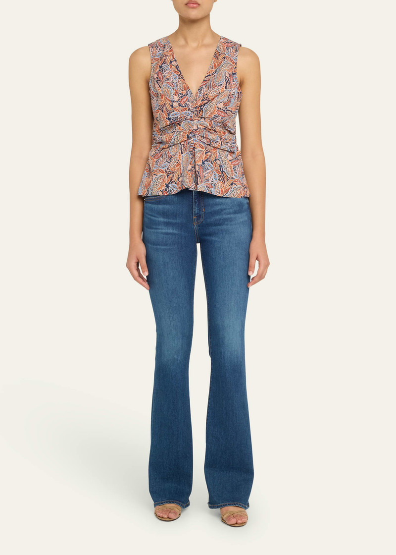 VERONICA BEARD Aiden Sleeveless Paisley Top outlook