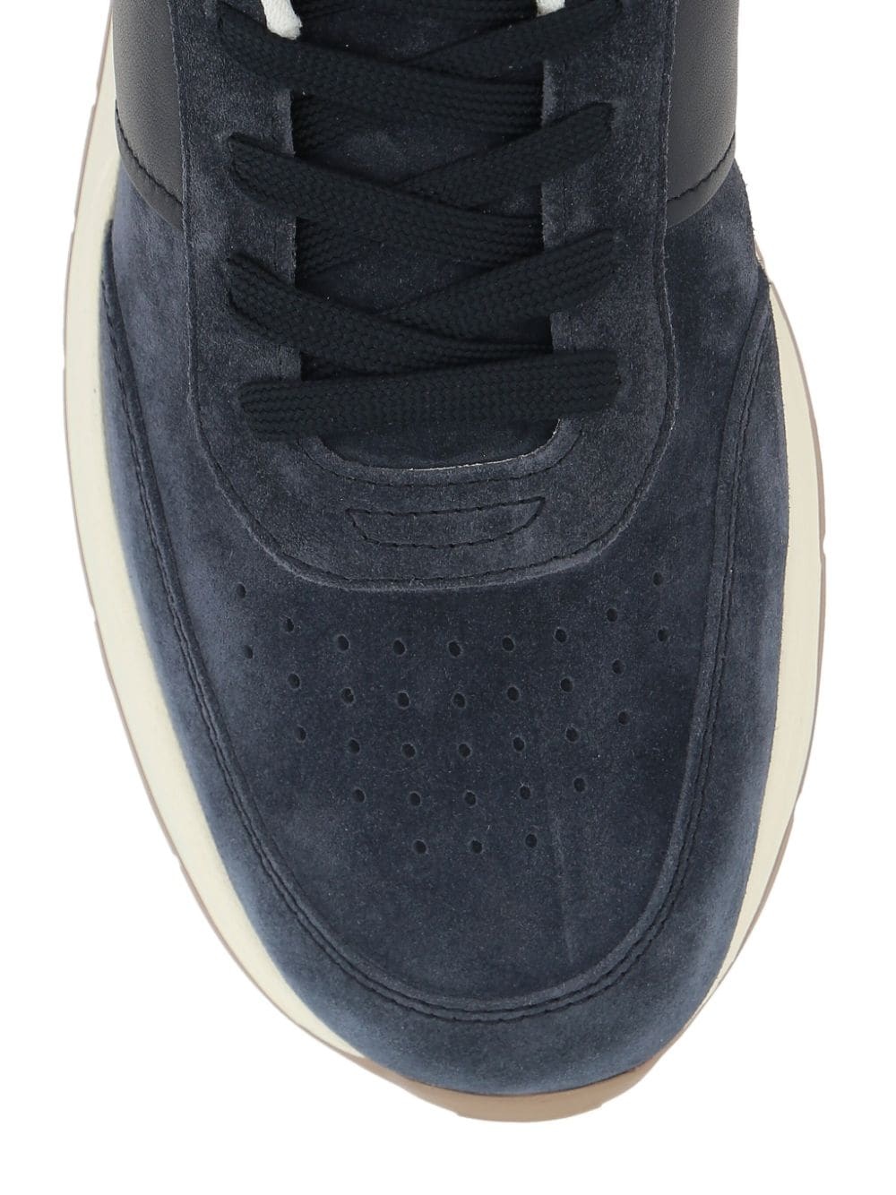 low-top suede sneakers - 4