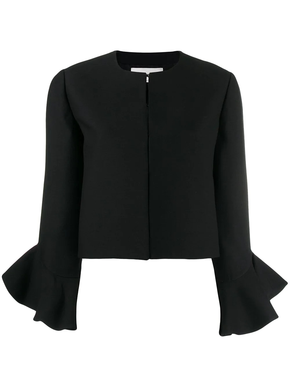 flared sleeve cropped jacket - 1