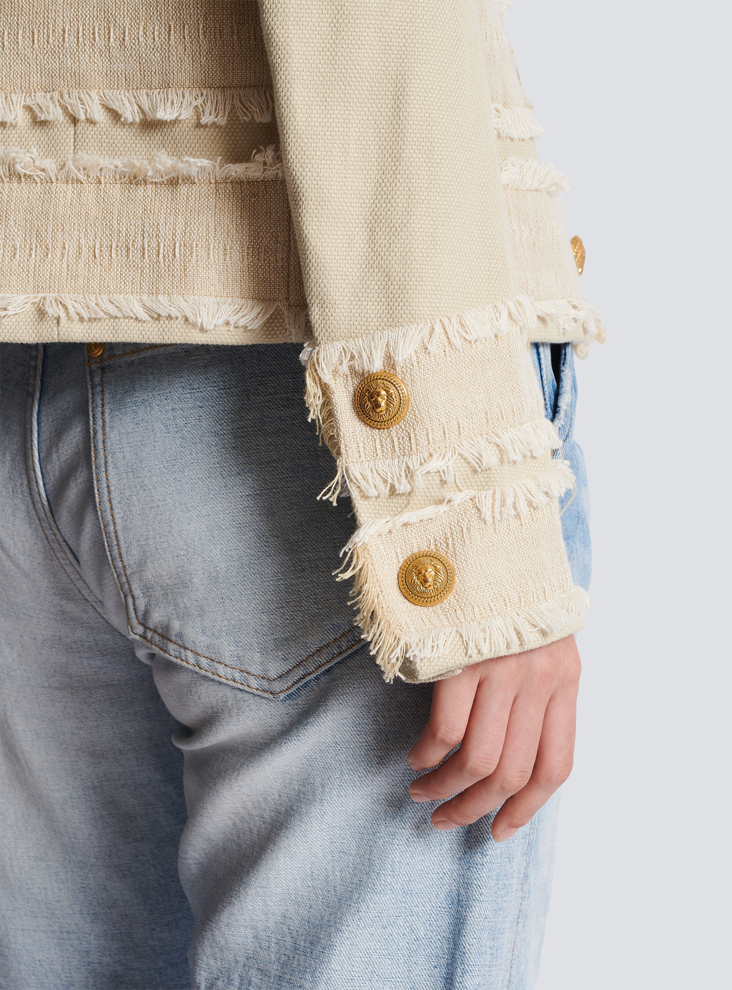 Fringed tweed jacket - 6