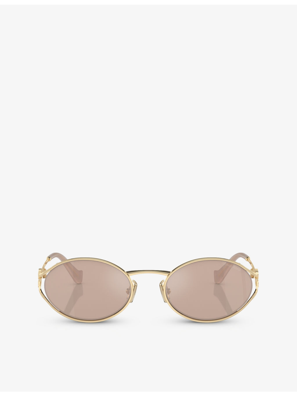 MU 52YS Oval-Frame Metal Sunglasses - 1
