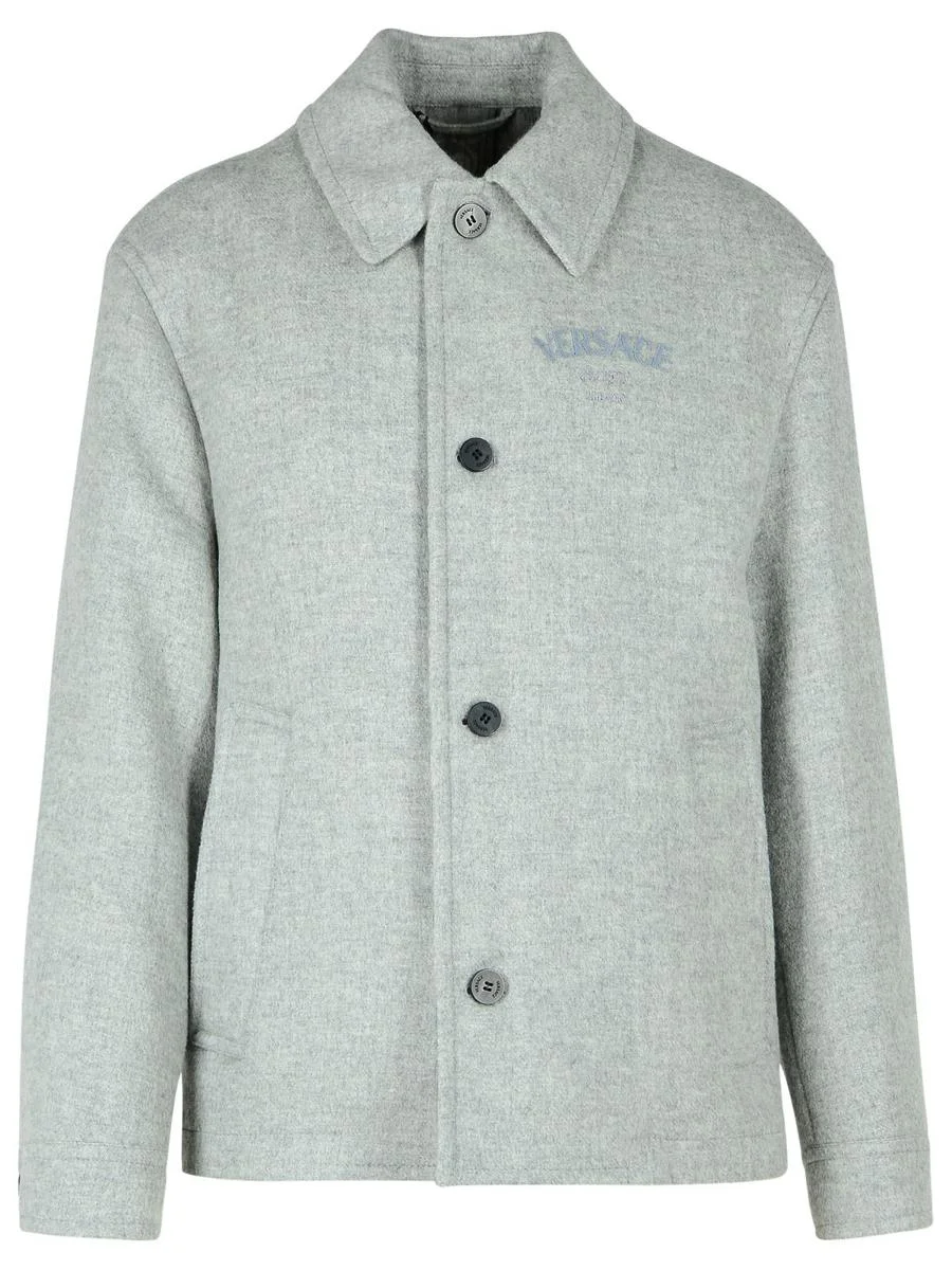 Versace Grey Wool Jacket - 1
