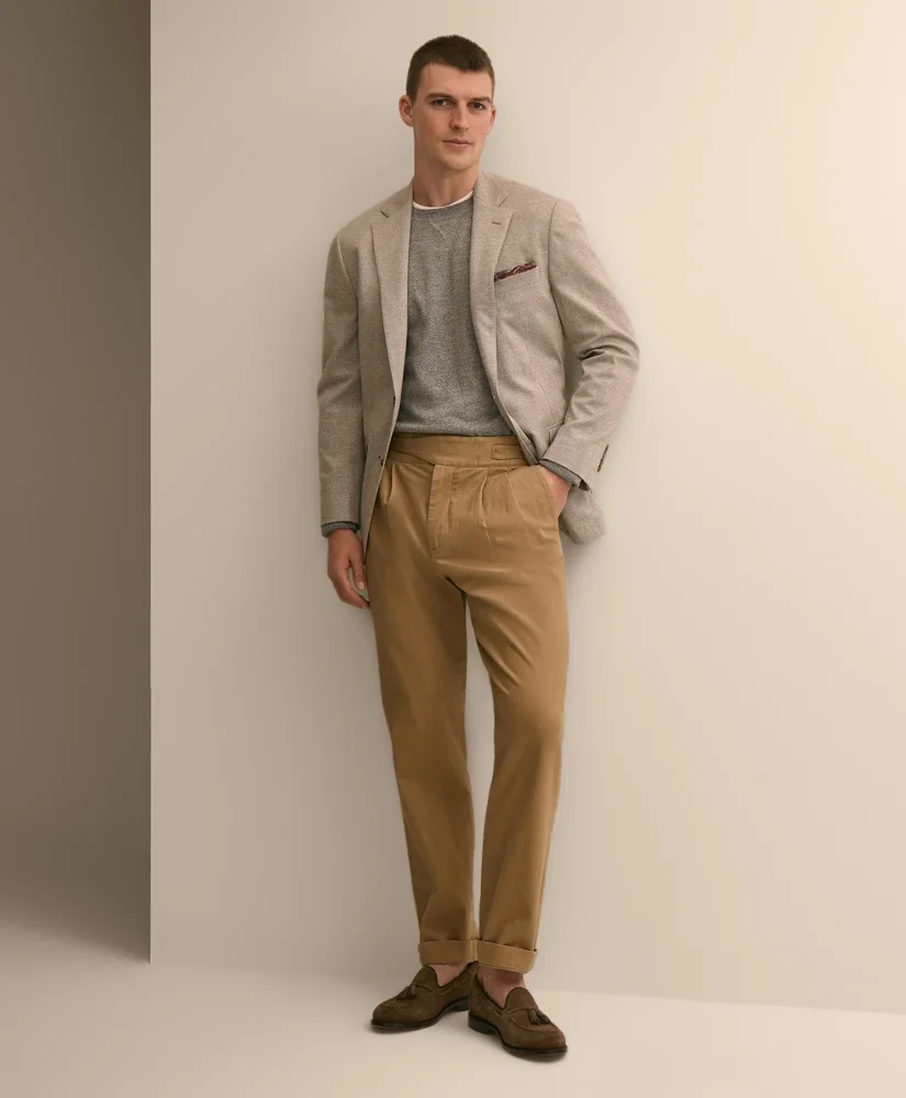 Cotton Herringbone Gurkha Pants - 1