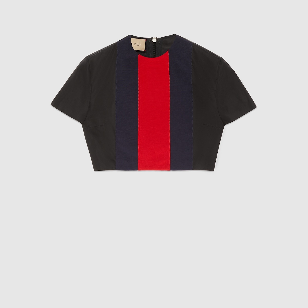 Silk cropped top with Web - 1