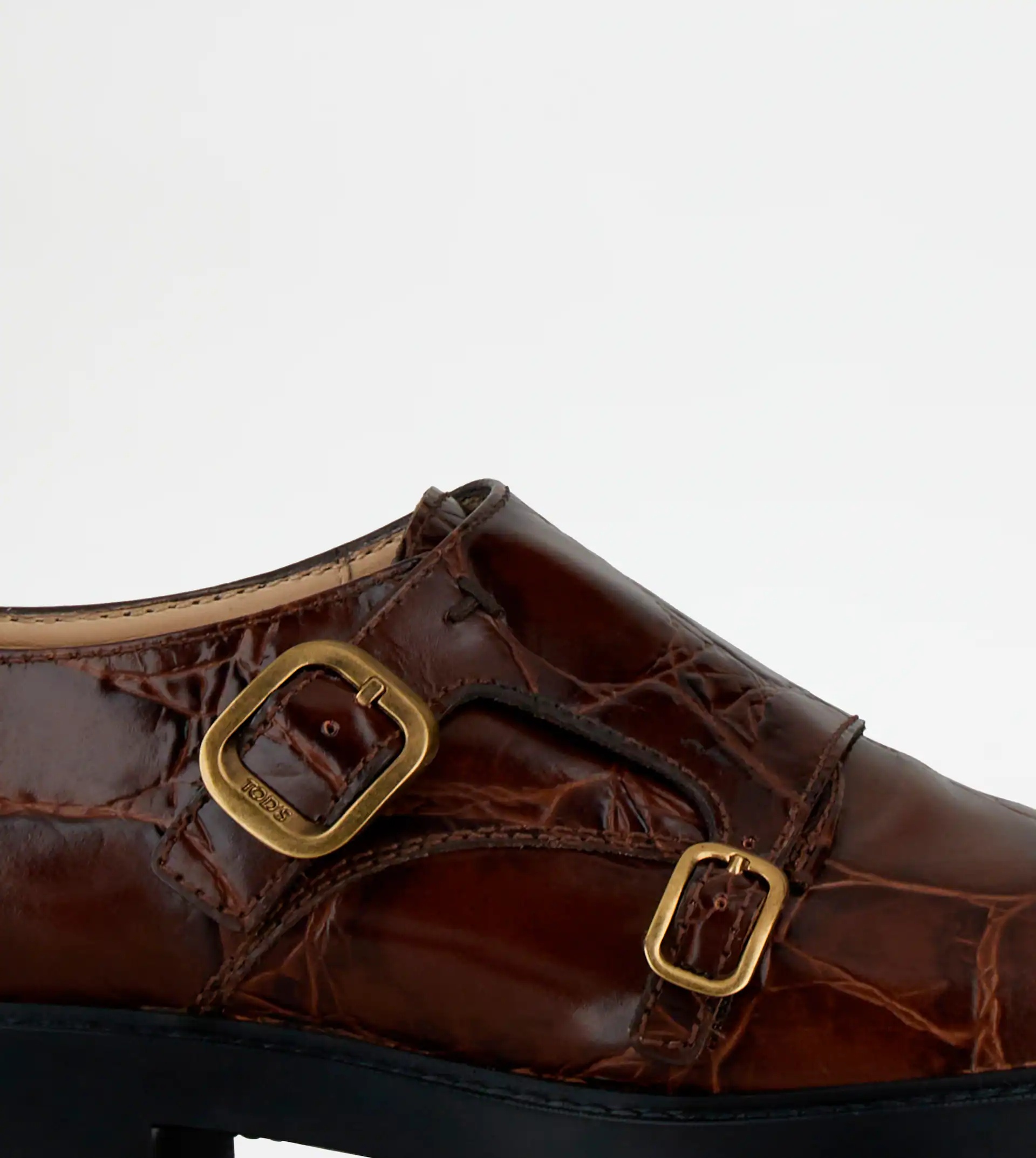 MONKSTRAP IN LEATHER - BROWN - 5