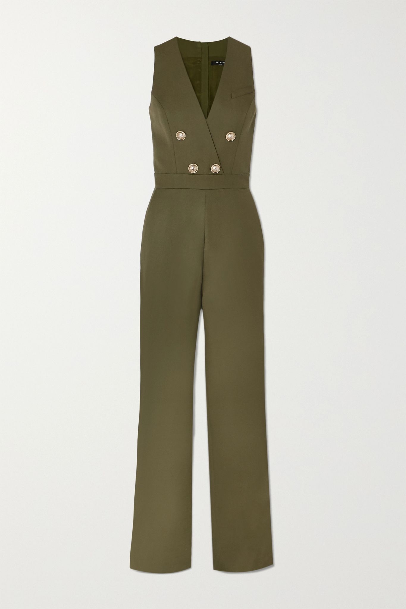 Buttoned-embellished wool jumpsuit - 1