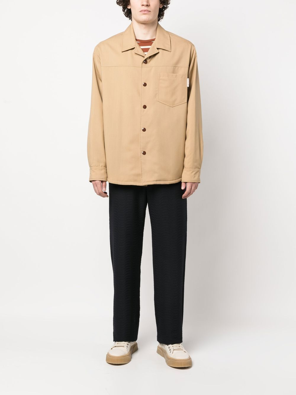 virgin wool shirt jacket - 2