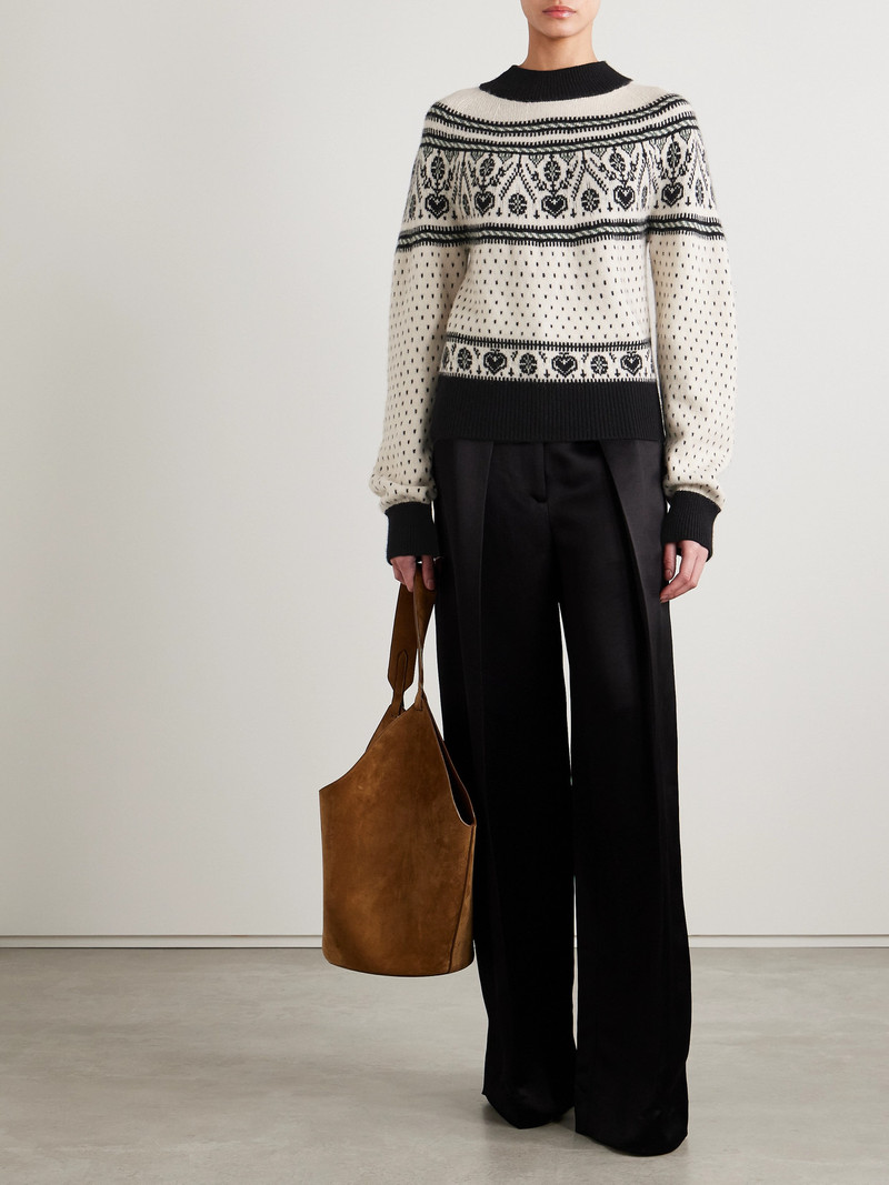 KHAITE Guy Intarsia Cashmere-blend Sweater outlook