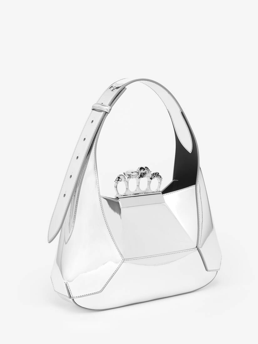 Women's The Jewelled Hobo Bag in Silver - 2