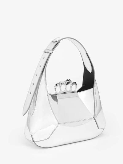 Alexander McQueen Women's The Jewelled Hobo Bag in Silver outlook