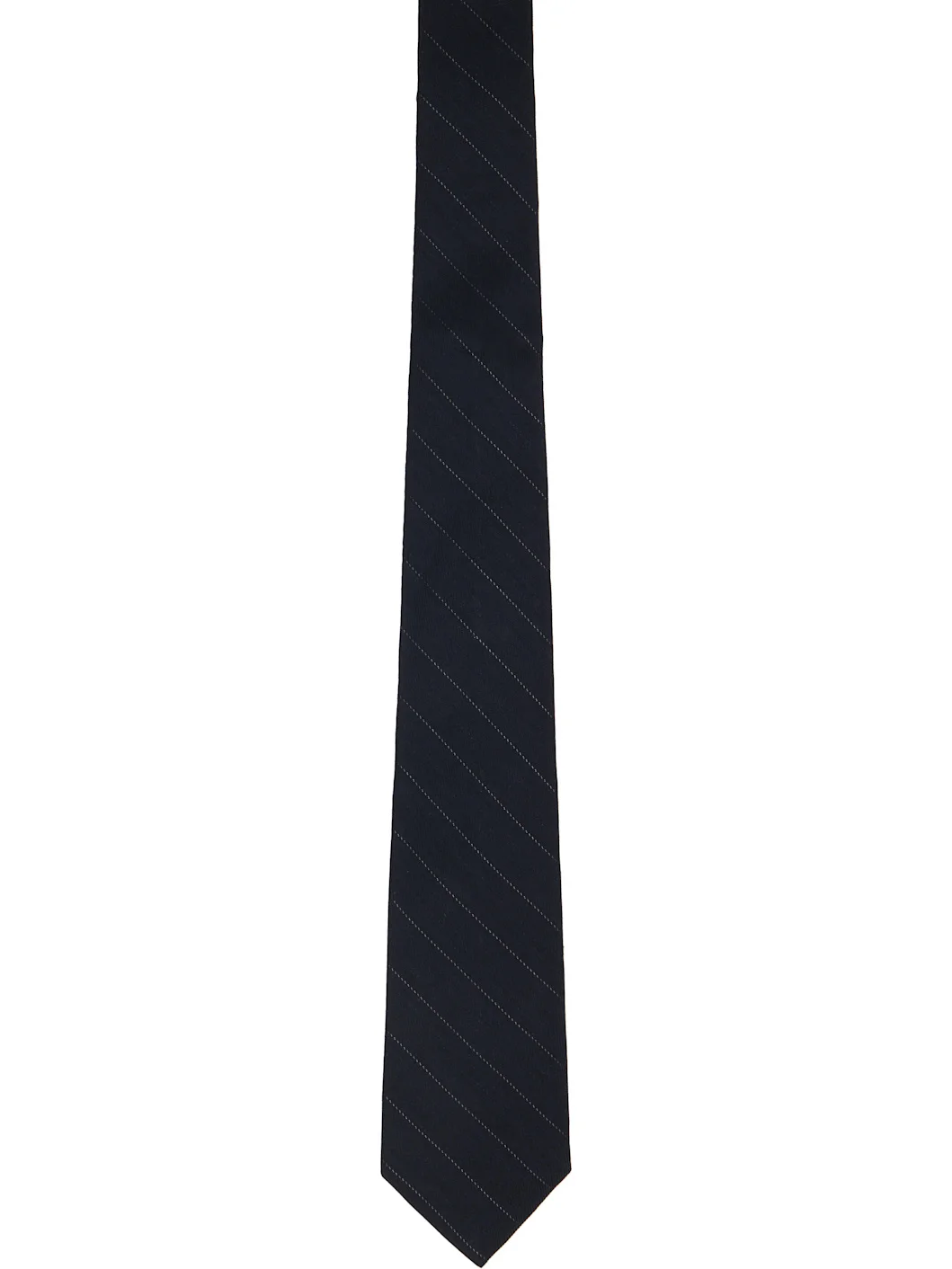Navy Pinstripe Tie - 1