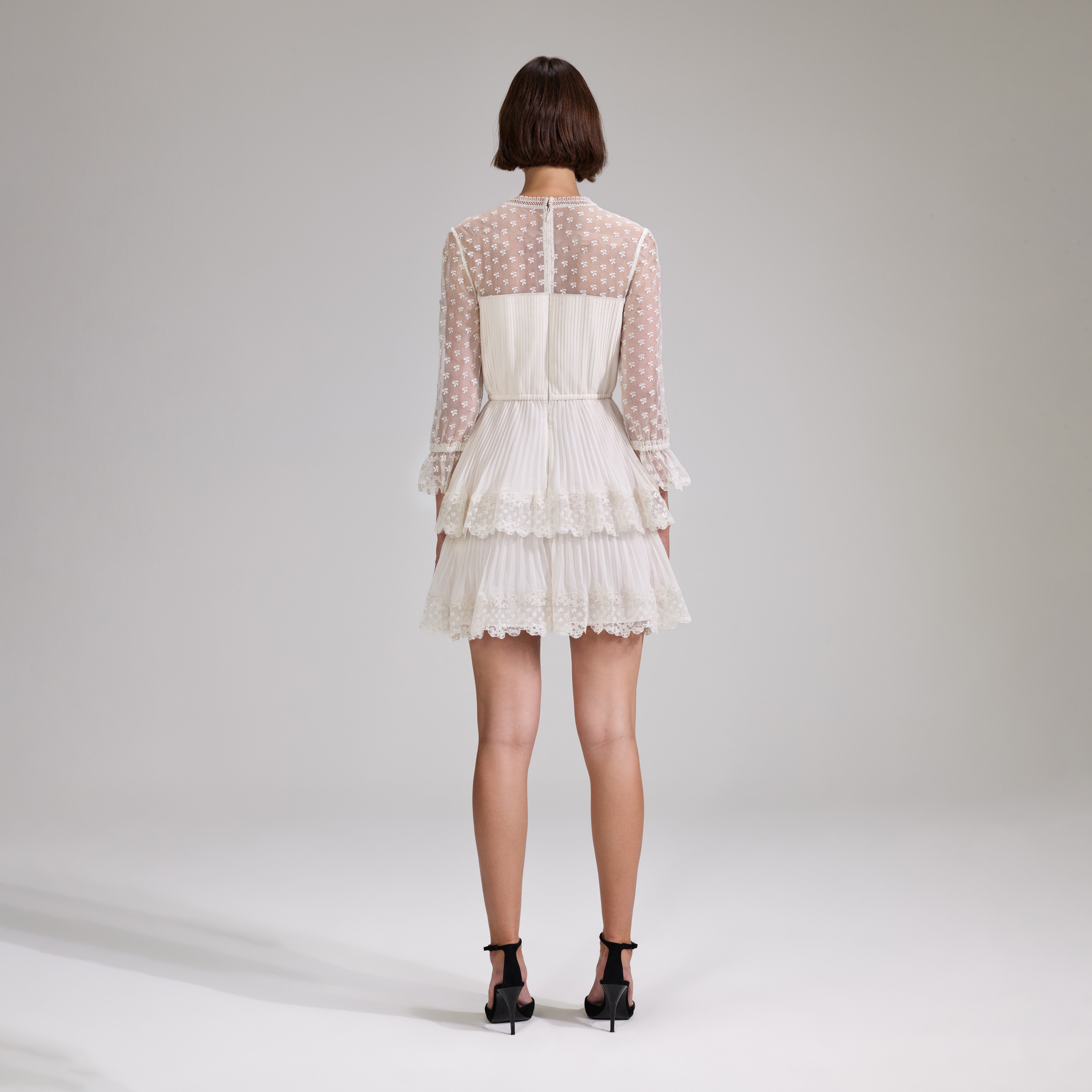 Self portrait tiered mini dress new arrivals