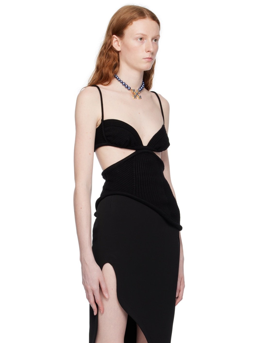 Black Cutout Tank Top - 2