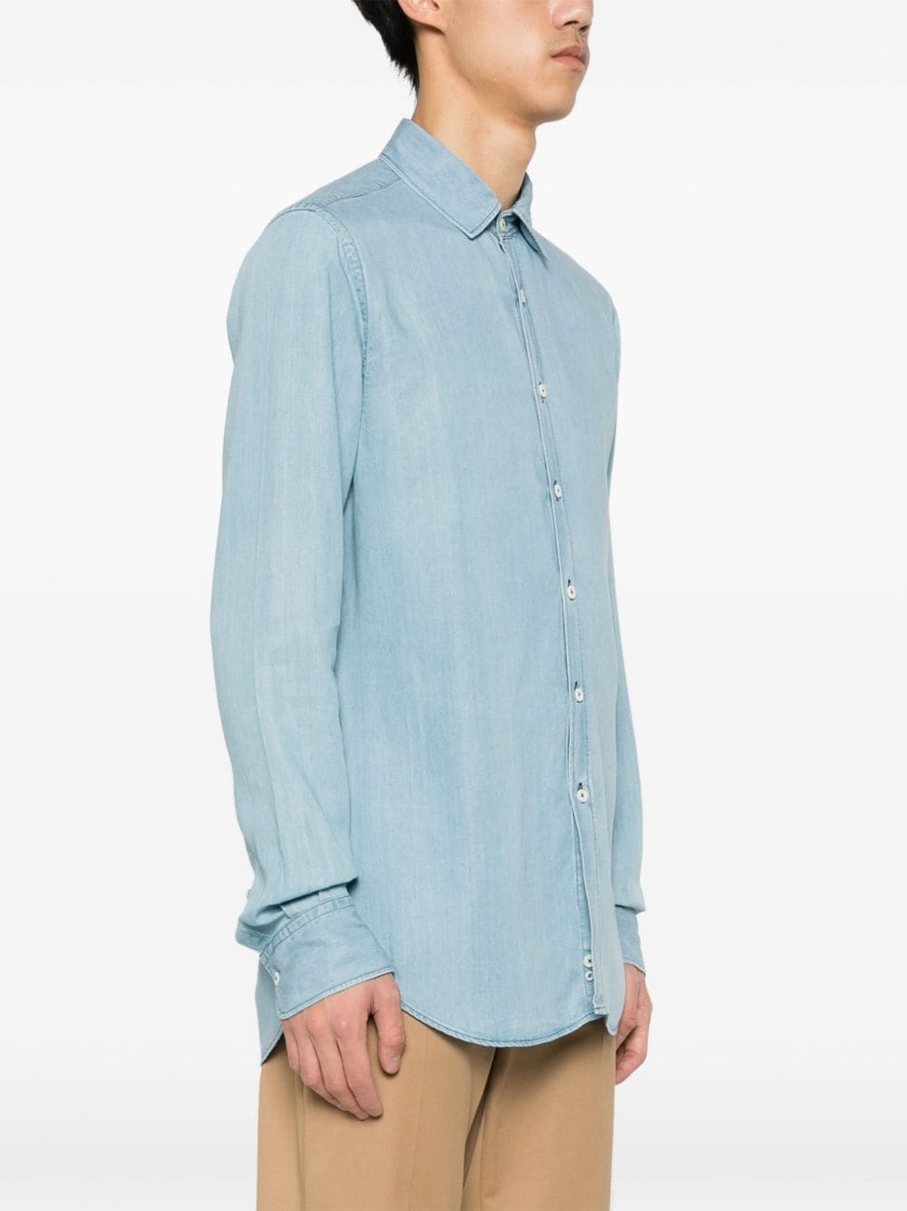 long-sleeve denim shirt - 3