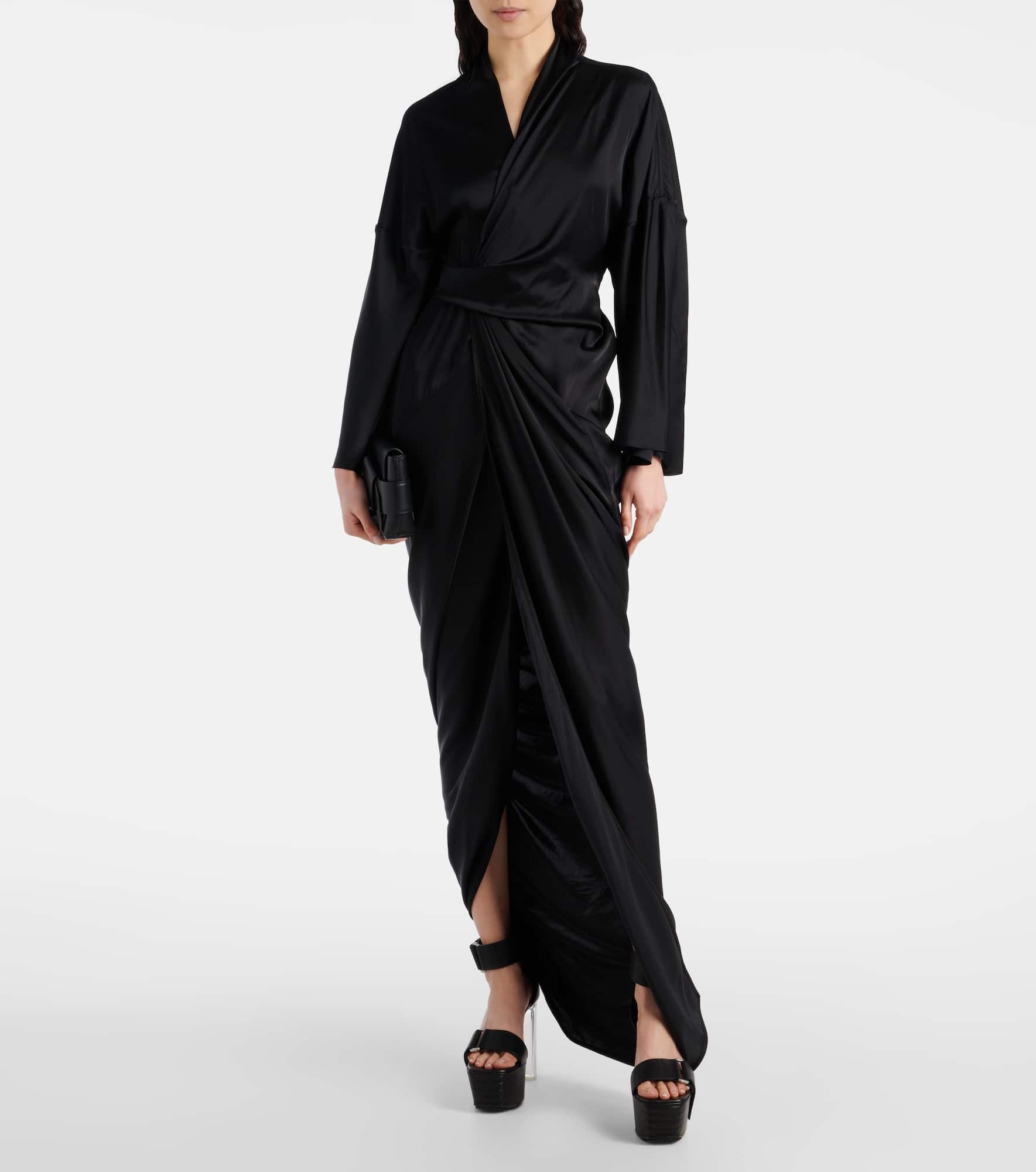 Hollywood charmeuse wrap dress - 2