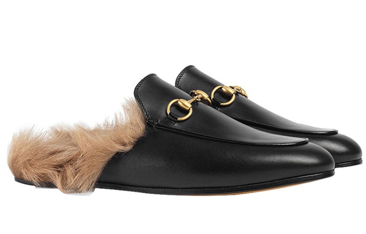 (WMNS) Gucci Princetown Series Flat Slipper Black 397749-DKHH0-1063 - 2