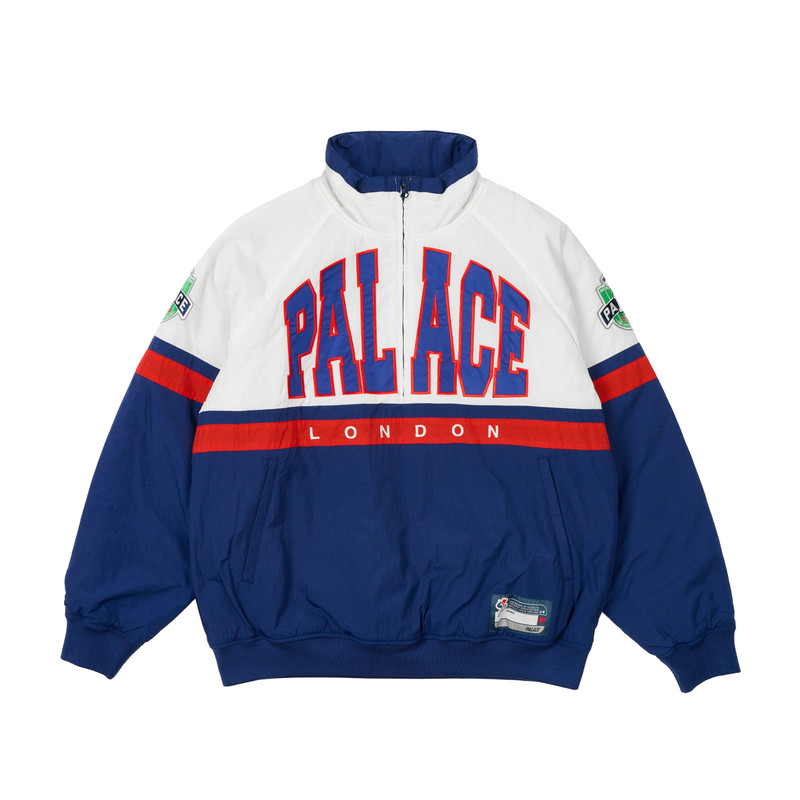BREAKOUT HALF ZIP BOMBER WHITE / NAVY - 1